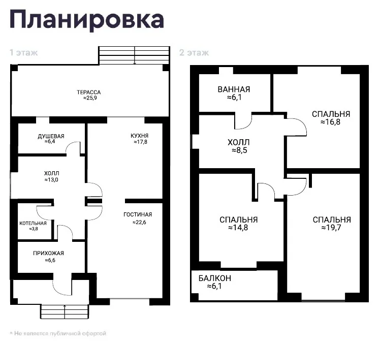 Планировка Проект дома 142,2 м² площадью 142,2 м²