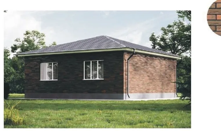 Проект дома 75 м² — вариант фасада 2