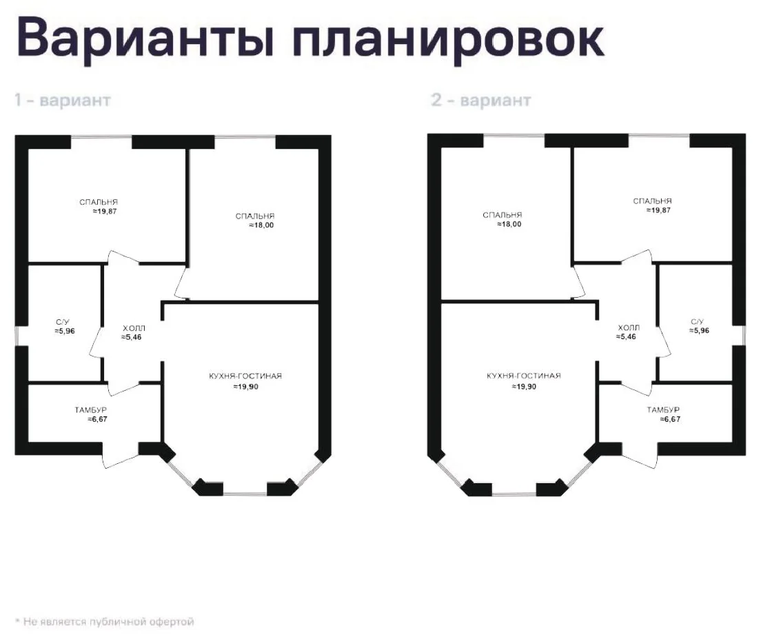 Планировка Проект дома 75 м² площадью 75 м²