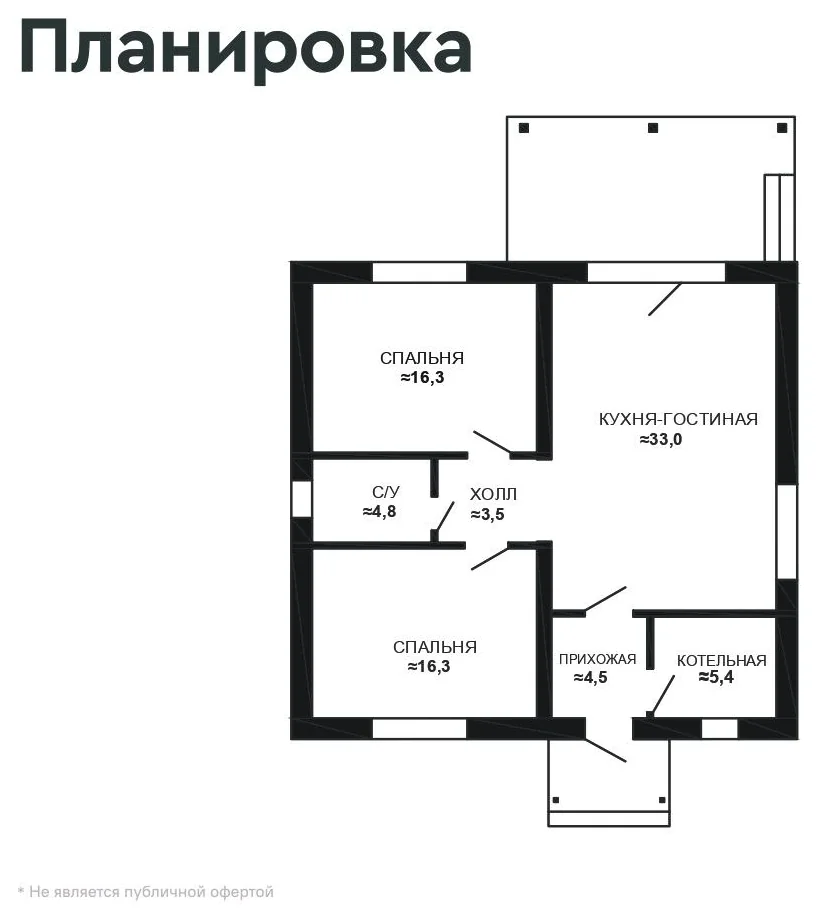 Планировка Проект дома 83,8 м² площадью 83,8 м²