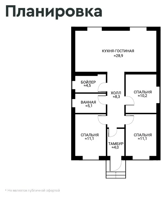 Планировка Проект дома 84 м² площадью 84 м²