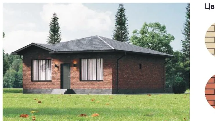 Проект дома 85 м² — фасад
