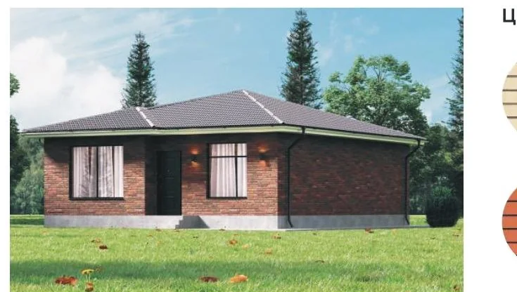 Проект дома 90 м² — фасад